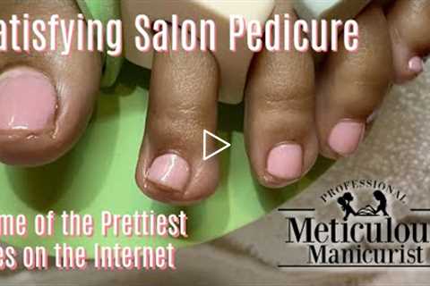 👣Satisfying Salon Pedicure Impacted Toenails ASMR👣