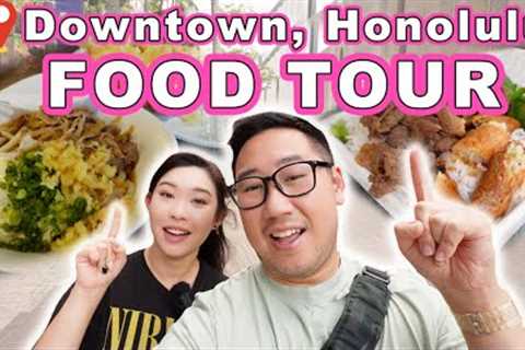 Where To Eat in Honolulu! || [Downtown, Oahu, Hawaii] Local Plates & Boba Tea!