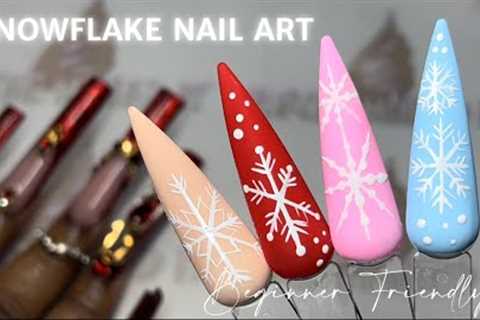 SNOWFLAKE NAIL ART | EASY BEGINNER FRIENDLY ✨