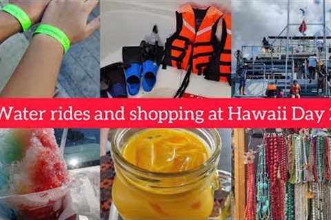 Hawaii Island day 2 | Telugu travel vlog | water rides | street shopping | oahu | dukes marketplace