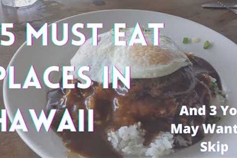 MUST EAT PLACES IN HAWAII - 15 Top places to eat on Hawaii-  Tacos, Poke, Moco Loco, Pizza