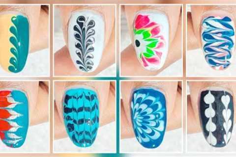 Simple and easy nail designs for beginners at home 😳💅|| nail art for long nails#nails #nailart