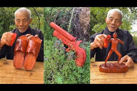 Woodworking Skills Extremely Smart Of Carpenter – wooden sandals, wooden pistols, wooden superheroes