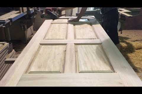 Amazing Woodworking Skill Of Carpenter // Modern Wooden Door Build For Home 2018