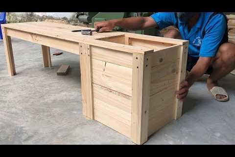 Amazing Woodworking Project From Pallet Wood //  How to build a planter bench – DIY