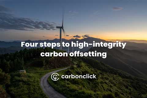 Four steps to high-integrity carbon offsetting