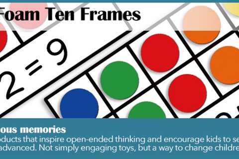 Torlam Magnetic Ten-Frame Set – Math Manipulative for Elementary – 5 Ten Frames & 55 Magnetic..