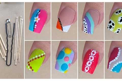 Top 10 Trending nail art designs with household items || Easy nail art designs within 2 minutes