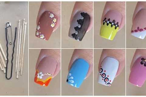 Top 10 Easy nail art designs with household items || DIY nail art designs at home for beginners