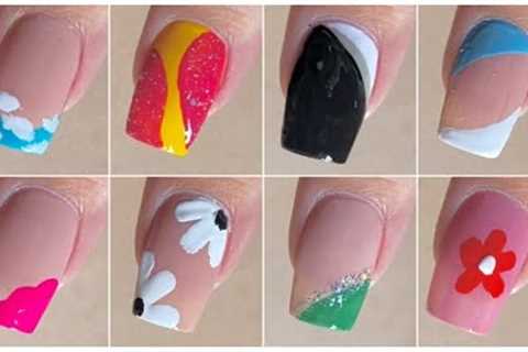 Top 10 Easy nail art designs with nail polish brush only || No tools nail art designs