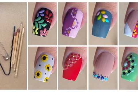 Top 10 Easy and trending nail art designs with household items || New nail designs for beginners