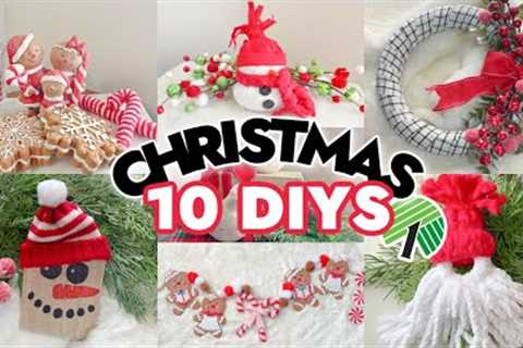 10 DOLLAR TREE CHRISTMAS DIYS 🎄 (Mystery Box Challenge)