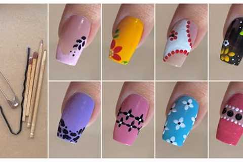 Top 10 Easy nail art designs with household items || Cute nail art designs for beginners