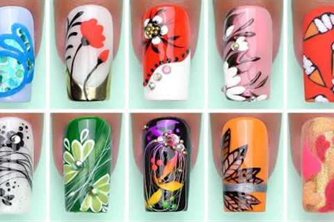 10 Easy Nails Art Designs for Beginners | Amazing Nails Art Ideas Compilation | Olad Beauty