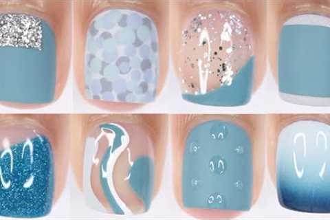 10 EASY TEAL NAIL IDEAS FOR SHORT NAILS | nail art designs compilation perfect for short nails!