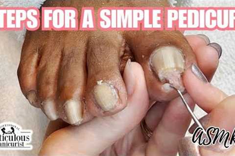 Simple DIY Pedicure on Thick Toenails ASMR