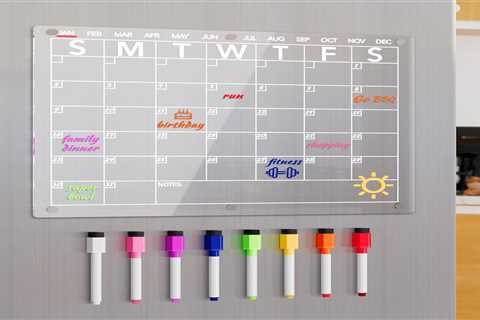 Stay Organized: The Clear Acrylic Magnetic Dry Erase Board Calendar for Your Fridge!